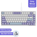Ajazz AK820/AK820Pro Gaming Mechanical Keyboard Bluetooth 5.1/Wireless/C-Wired Customized Keyboard with Knob Hot Swapping Gasket