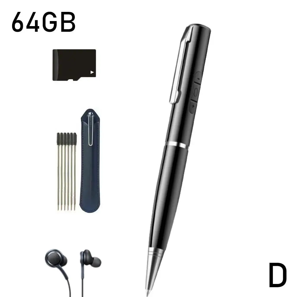 Recording Pen HD Business Meeting Student Class Use Portable Noise Capacity Reduction Large MP3 Walkman Pen-shaped D9R1