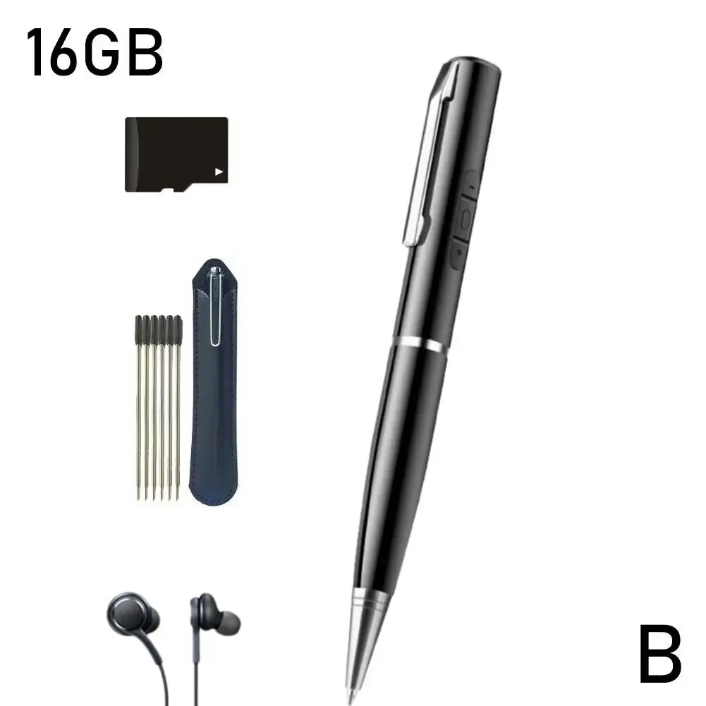 Recording Pen HD Business Meeting Student Class Use Portable Noise Capacity Reduction Large MP3 Walkman Pen-shaped D9R1