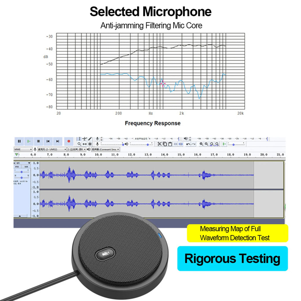 USB Omni-directional Condenser Microphone Mic for Meeting Business Conference Computer Laptop PC Voice Chat Video Sound Pick