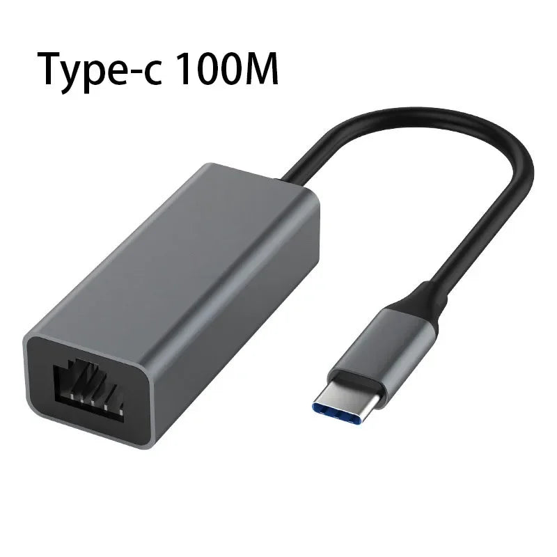 USB Type C Ethernet Adapter Network Card USB Type-C To RJ45 100/1000Mbps Lan Internet Cable For MacBook PC Windows XP 7 8 10 LUX