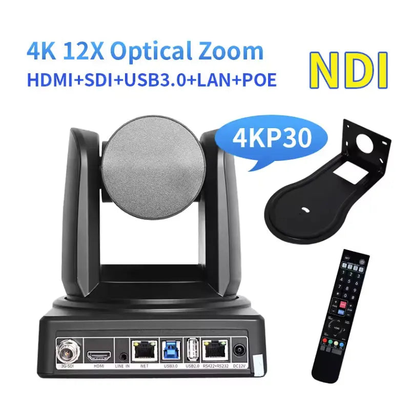 4K 10X/20X Conference Camera NDI SDI USB HDMI IP PTZ Cam Live Streaming  Support POE for Church Business Meeting