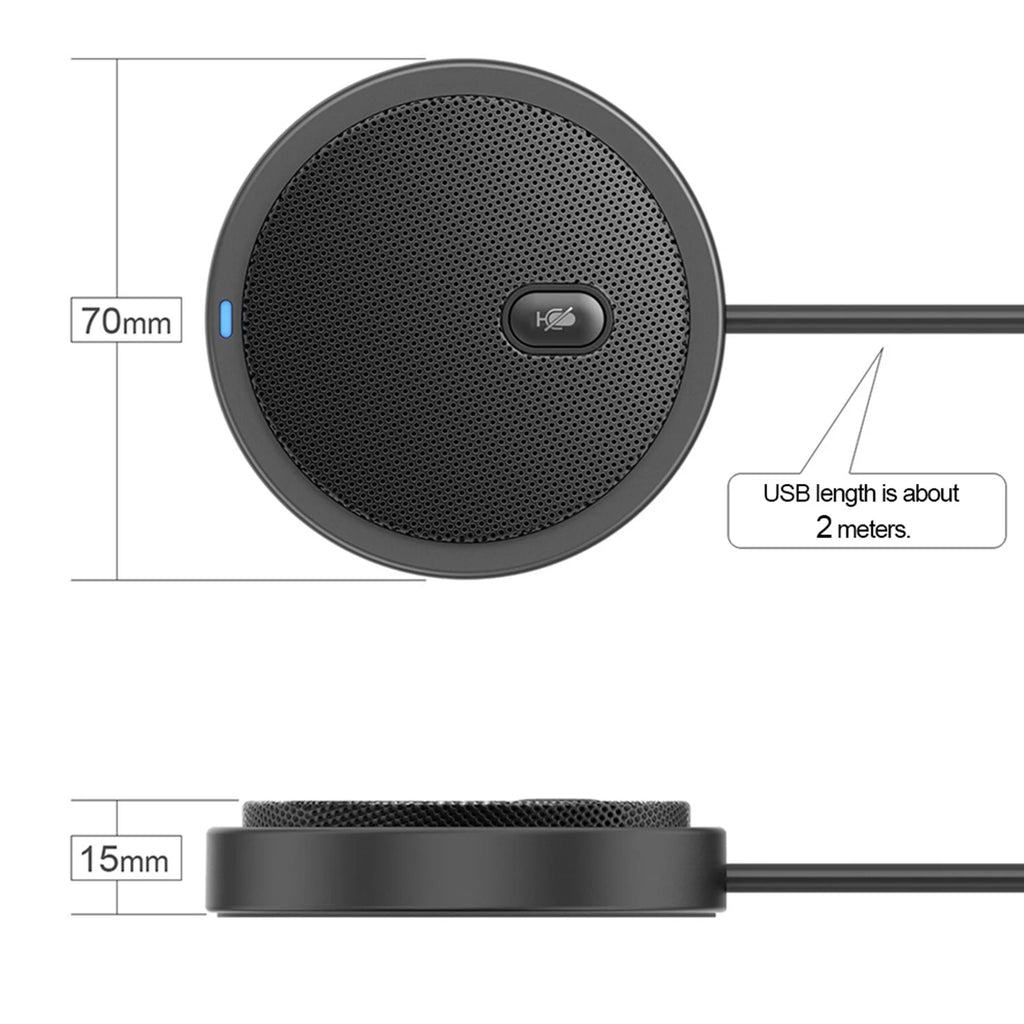 USB Omni-directional Condenser Microphone Mic for Meeting Business Conference Computer Laptop PC Voice Chat Video Sound Pick