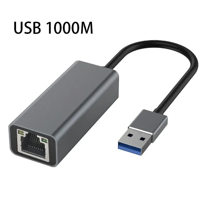 USB Type C Ethernet Adapter Network Card USB Type-C To RJ45 100/1000Mbps Lan Internet Cable For MacBook PC Windows XP 7 8 10 LUX