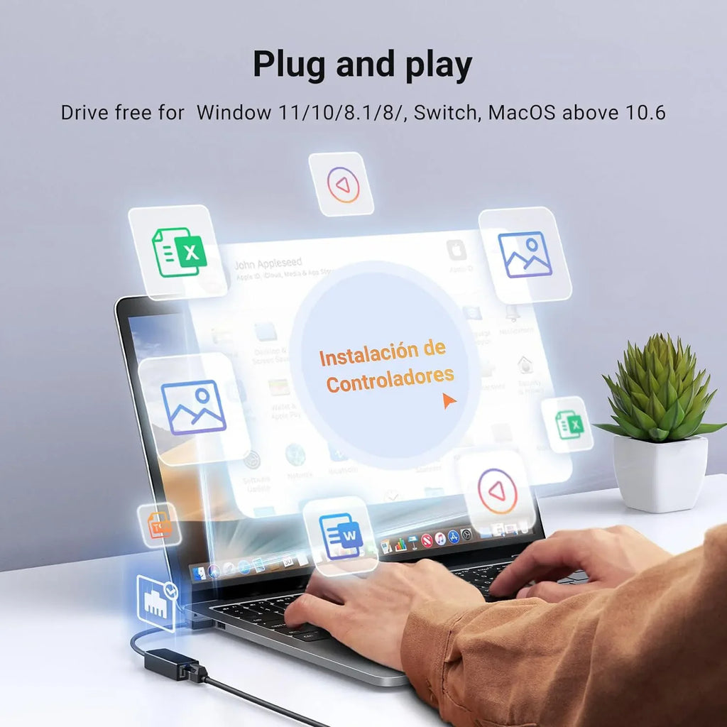 USB Type C Ethernet Adapter Network Card USB Type-C To RJ45 100/1000Mbps Lan Internet Cable For MacBook PC Windows XP 7 8 10 LUX