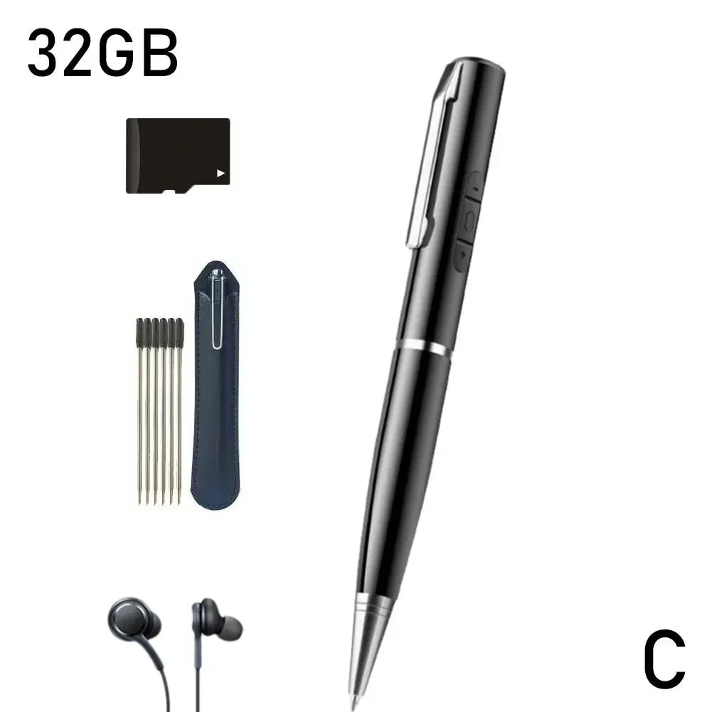 Recording Pen HD Business Meeting Student Class Use Portable Noise Capacity Reduction Large MP3 Walkman Pen-shaped D9R1