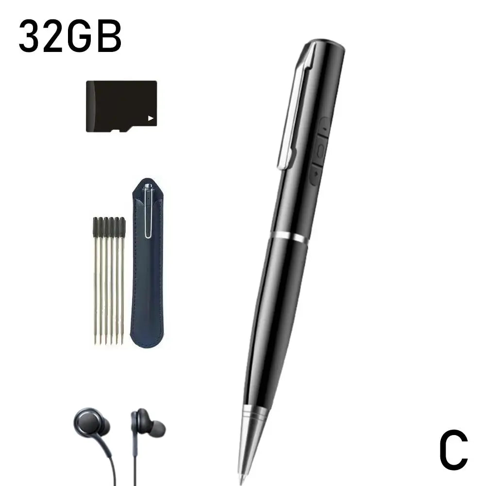 Recording Pen HD Business Meeting Student Class Use Portable Noise Capacity Reduction Large MP3 Walkman Pen-shaped D9R1