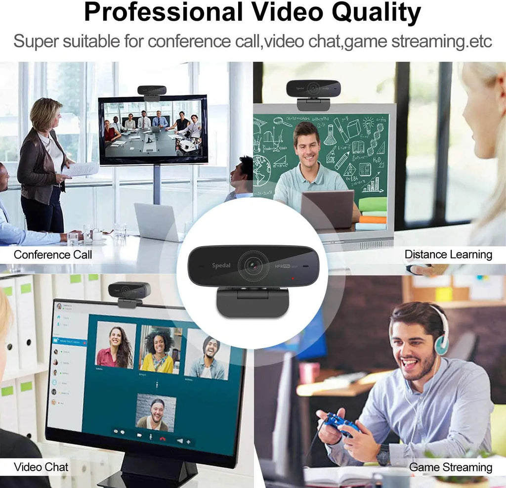 Spedal AF926 1080p 60Fps Auto Focus Webcam Full HD USB Camera  with Microphones and bracket  for PC MAC Business meeting